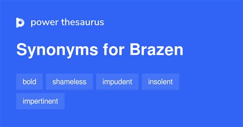 braziness|BRAZENNESS Synonyms: 63 Similar and Opposite Words.